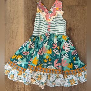 Colorful Floral Kids Casual Dress